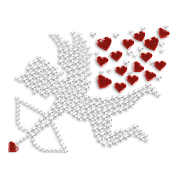 Cupid\'s Love Crystal Rhinestone Iron ons